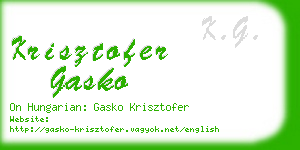 krisztofer gasko business card